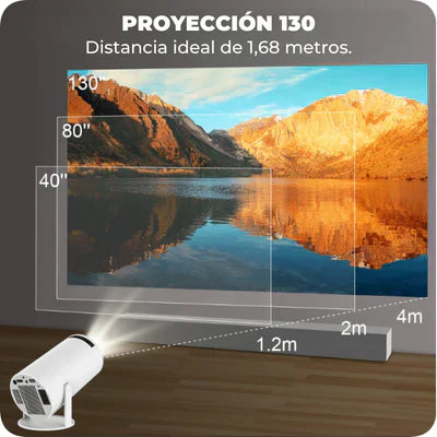 Proyector Portátil 4K HY300 + Dos Controles