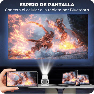 Proyector Portátil 4K HY300 + Dos Controles