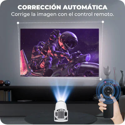 Proyector Portátil 4K HY300 + Dos Controles